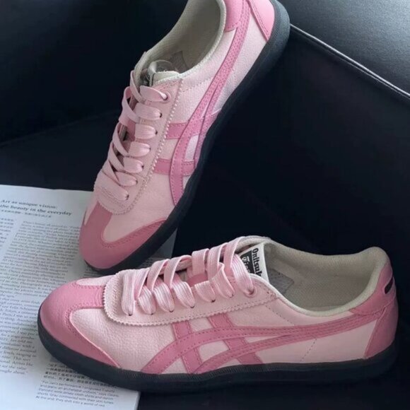 😊Onitsuka Tiger Women's Pink Trainers low-top sneakers for women - Picture 2 of 6